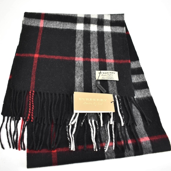 burberry black cashmere scarf